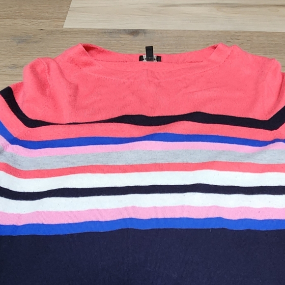 Talbots Beautiful and Soft Multicolor Striped Sweater sz L. BIN E - Picture 3 of 8